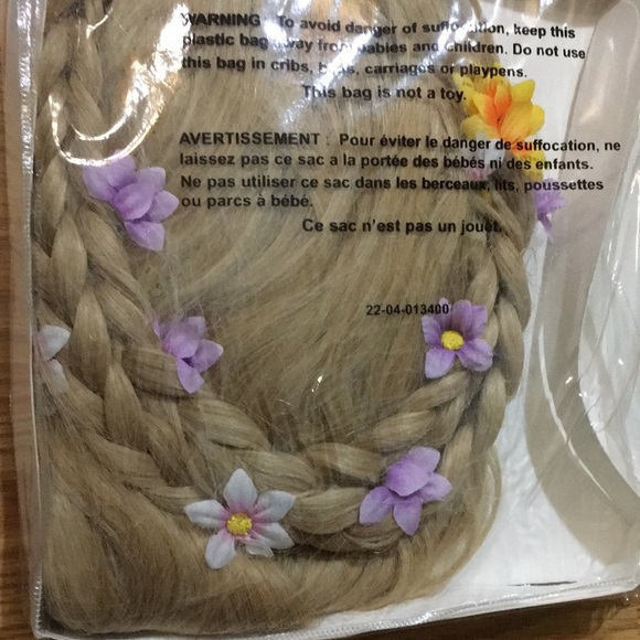 Spirit Halloween Rapunzel wig with flowers Disney Princess wig brand new main image 5